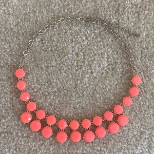 coral statement necklace